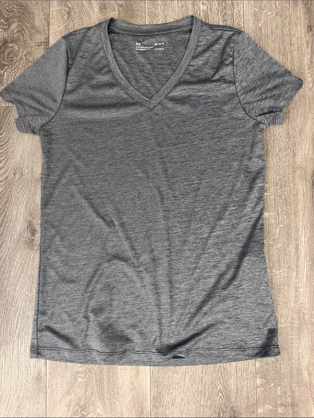Under Armour Women's Dark Gray V-Neck Athletic Tee